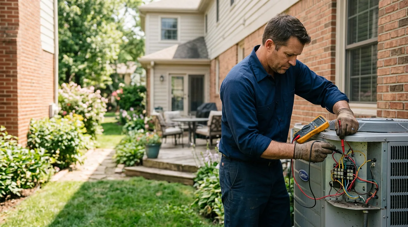 HVAC technician working near Emmaus, PA